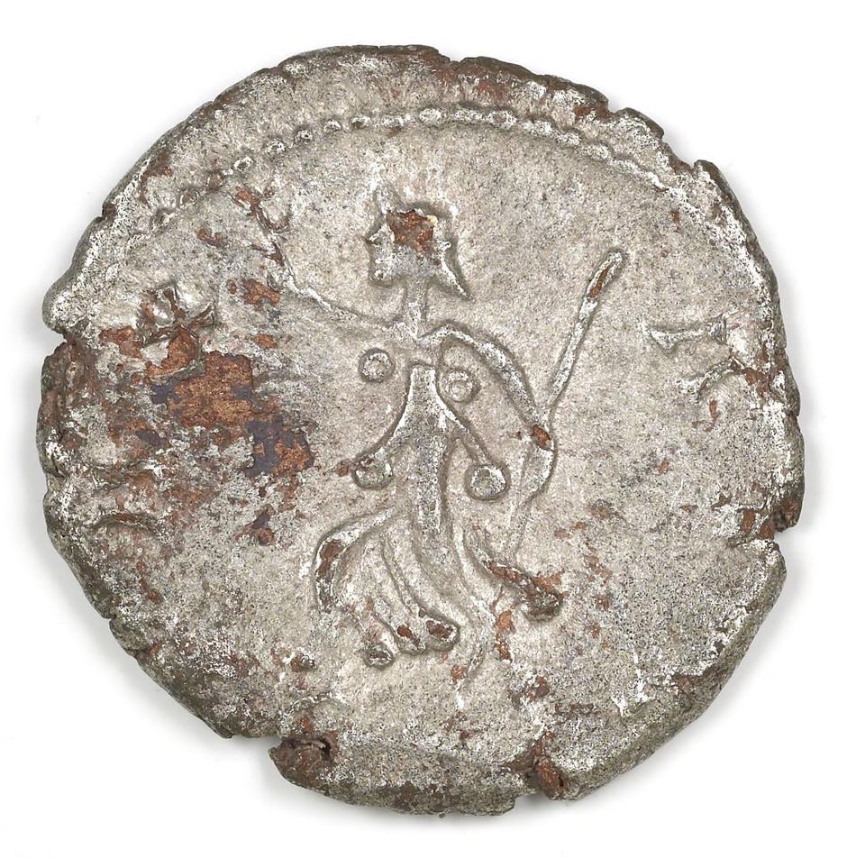 Postumus, silver antoninianus, collection photograph IATH-1987.46.5, reverse