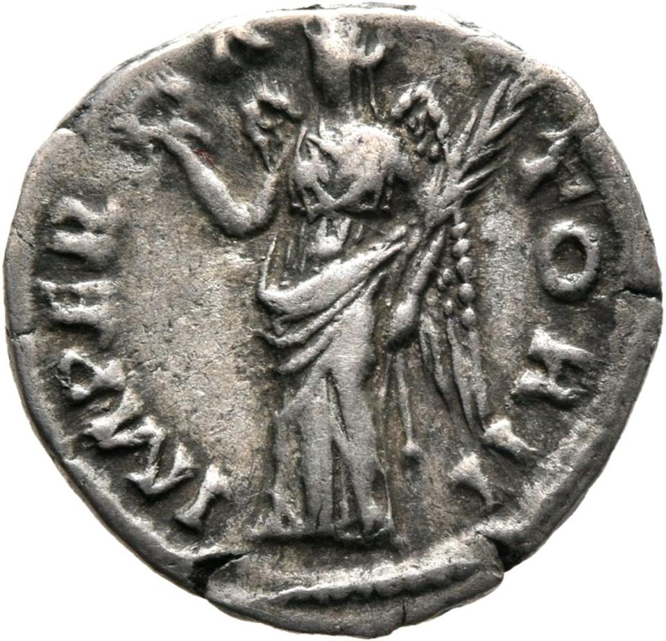 Antoninus Pius, Silver denarius, collection photograph Mainz-ID265, reverse