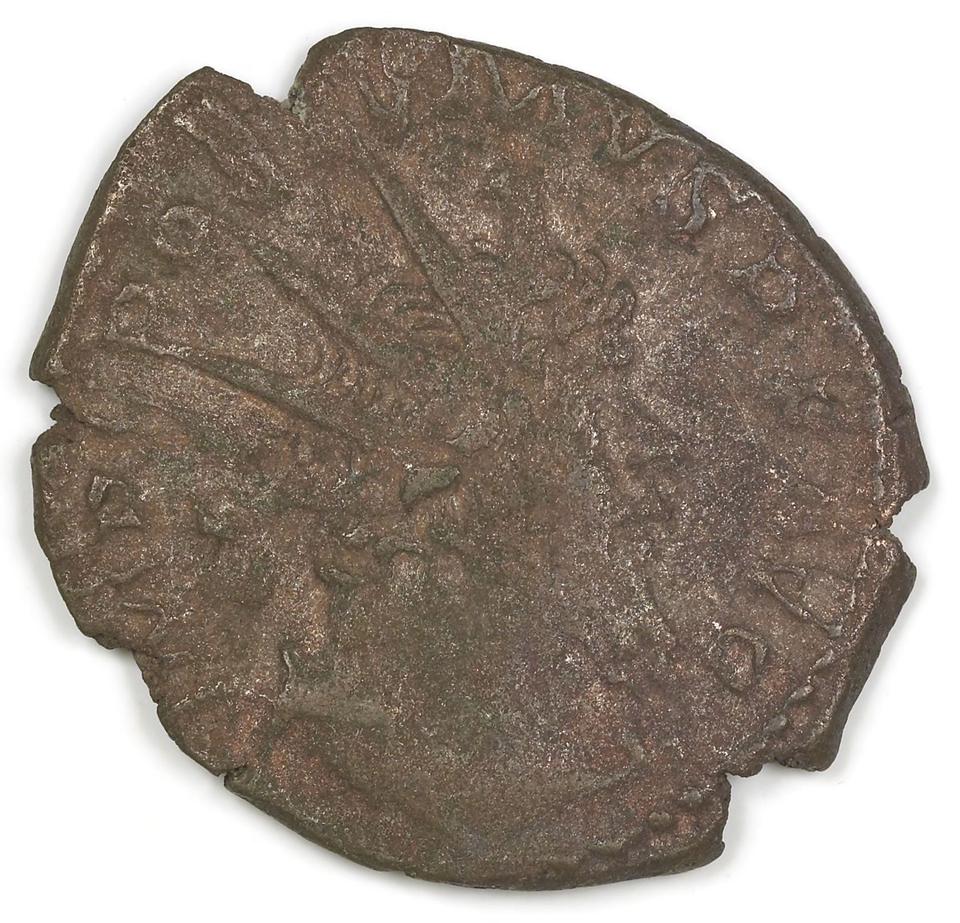 Postumus, silver antoninianus, collection photograph IATH-1987.46.7, obverse