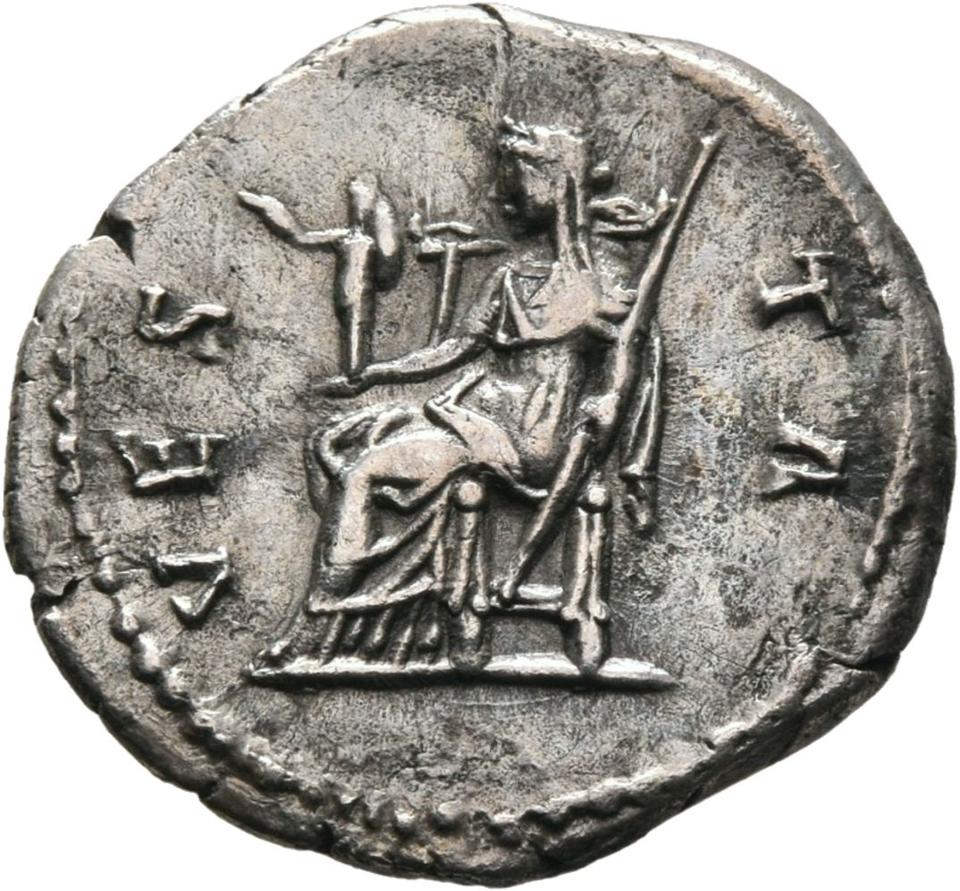 Hadrian, Silver denarius, collection photograph Mainz-ID1054, reverse