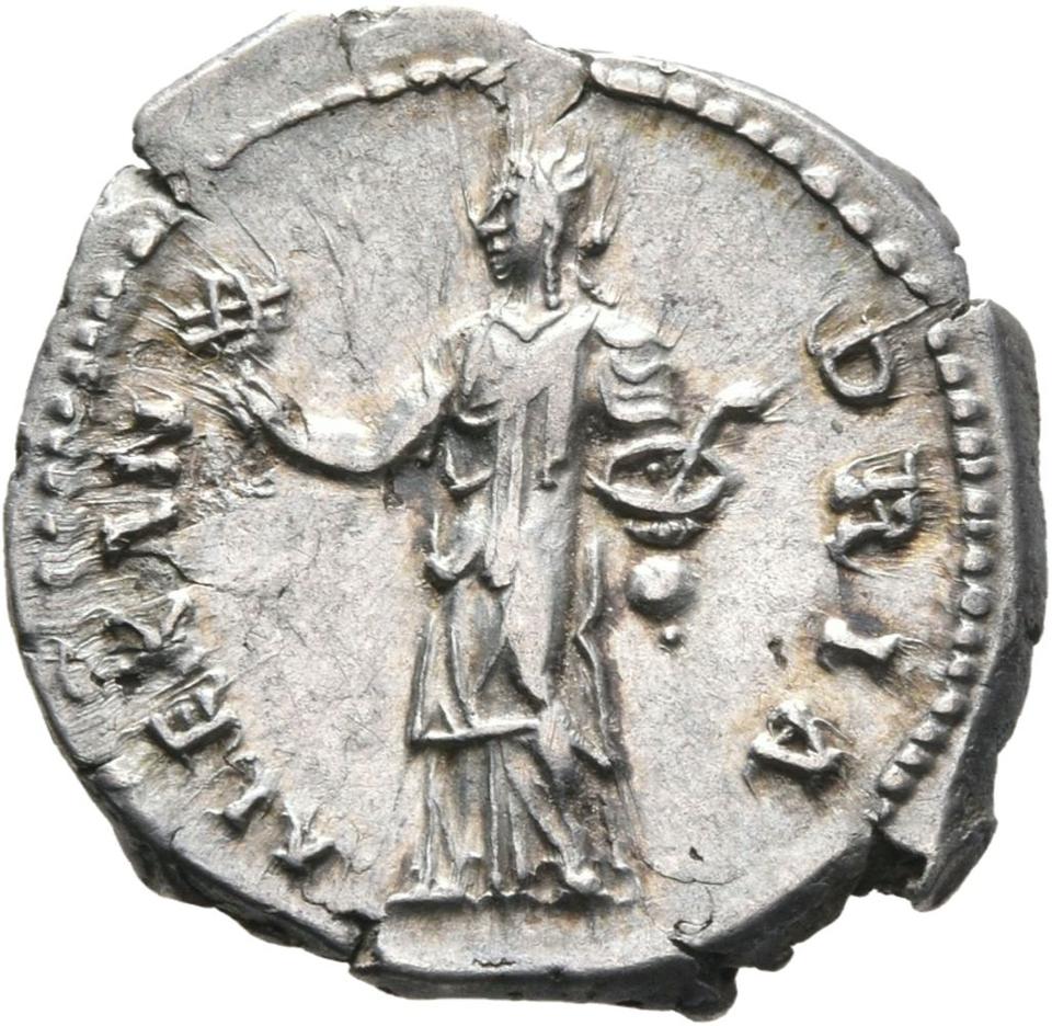 Hadrian, Silver denarius, collection photograph Mainz-ID236, reverse