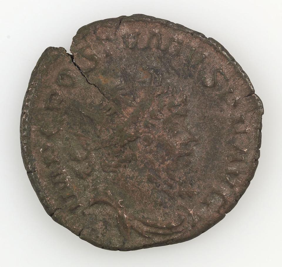 Postumus, silver antoninianus, collection photograph IATH-1987.46.3, obverse