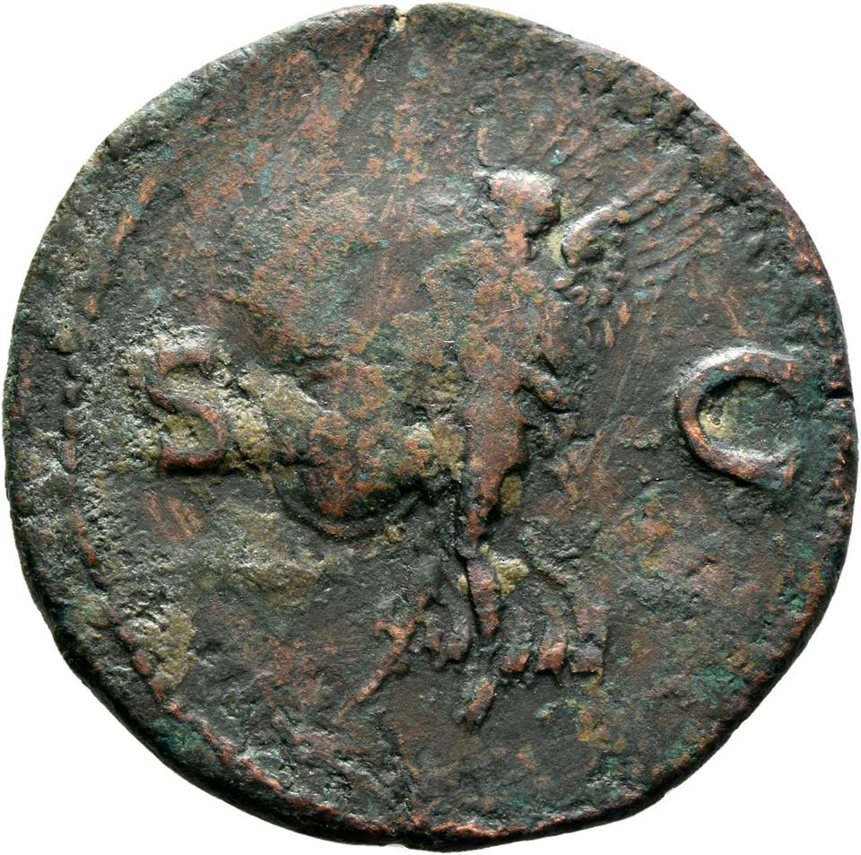 Nero, copper-alloy as, collection photograph Mainz-ID580, reverse