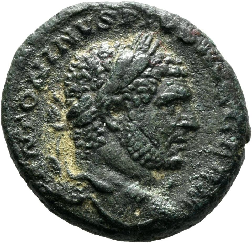 Caracalla, copper-alloy as, collection photograph Mainz-ID497, obverse