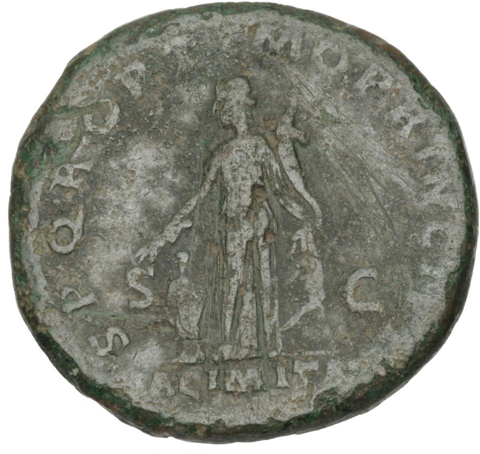 Trajan, Bronze as, collection photograph Herzog-ID63, reverse