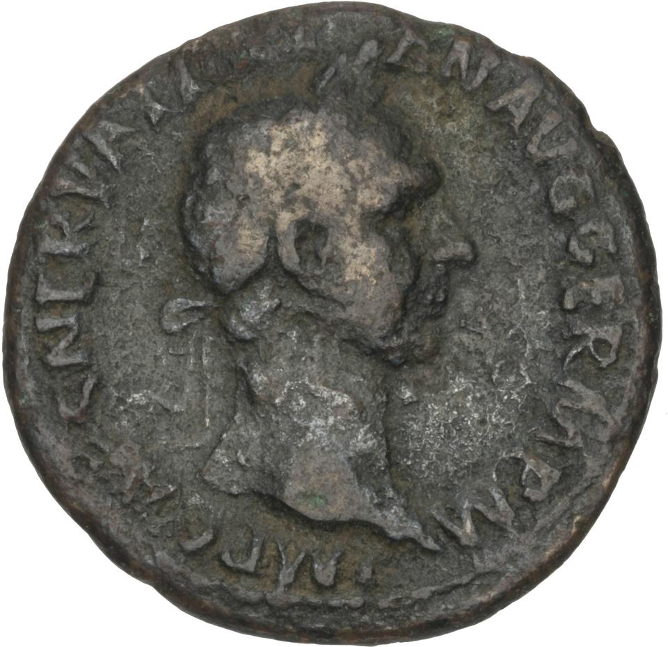 Trajan, Bronze as, collection photograph Herzog-ID56, obverse