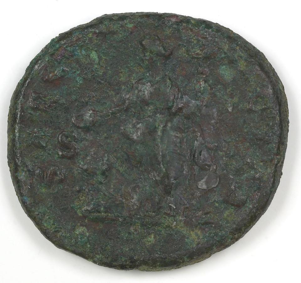 Caracalla, copper-alloy as, collection photograph IATH-1994.10.9, reverse