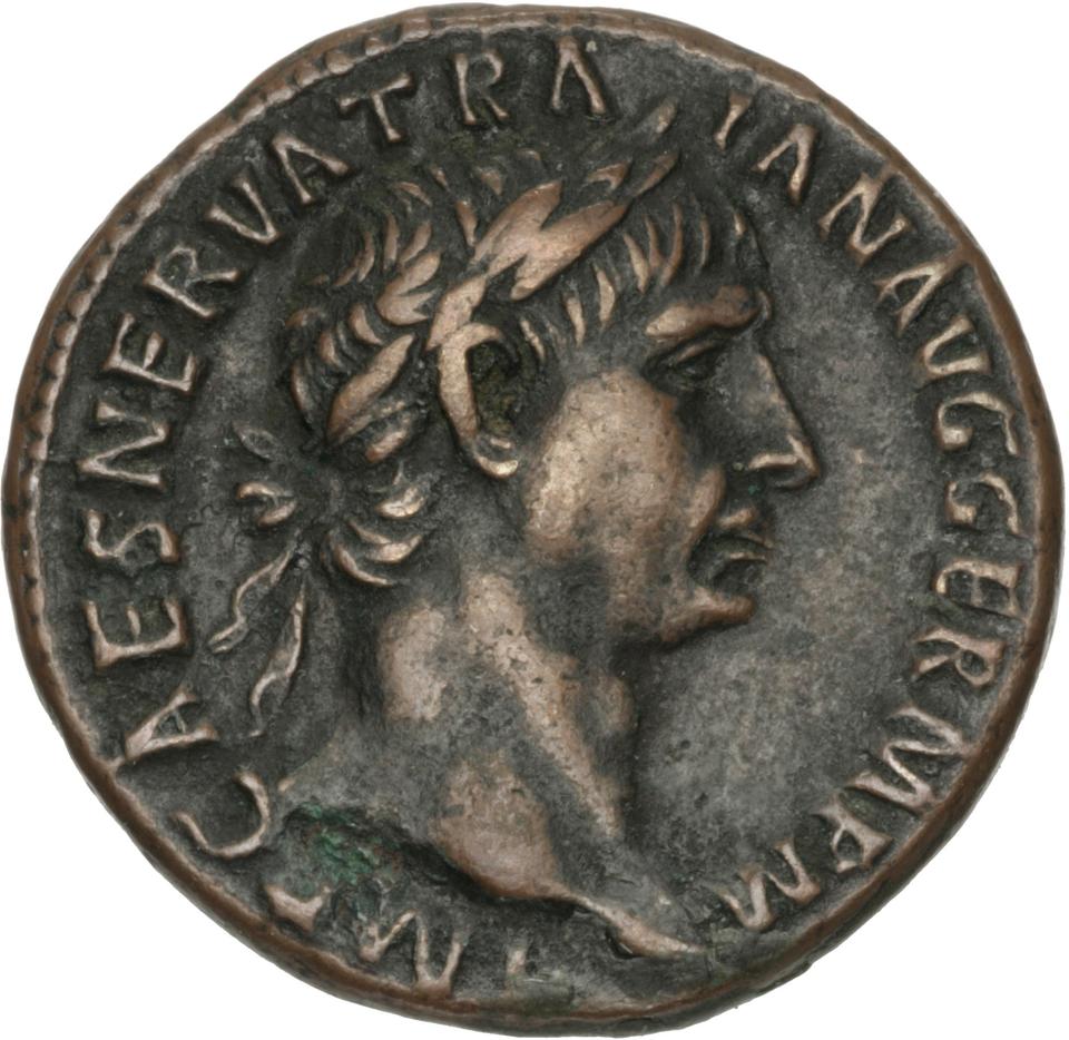 Trajan, Bronze as, collection photograph Herzog-ID58, obverse