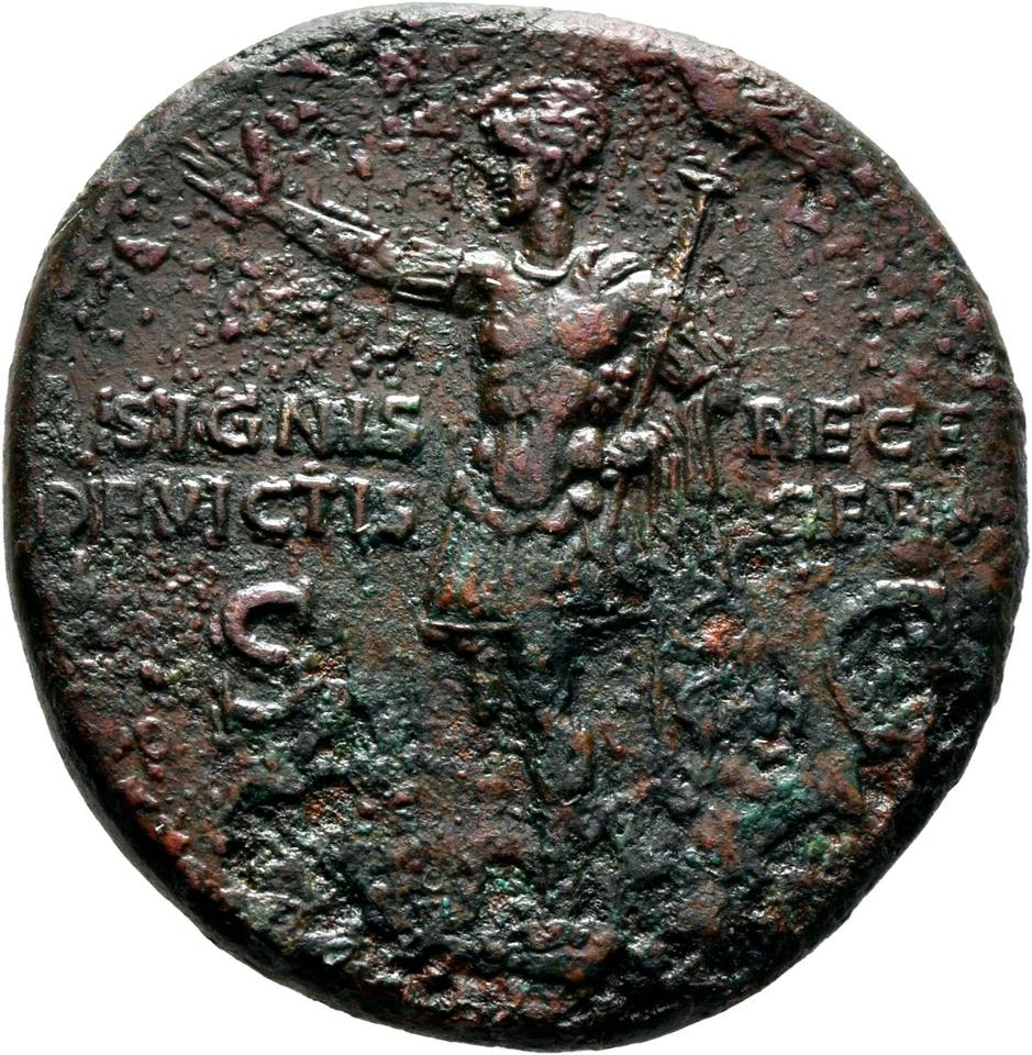 Caligula, copper-alloy dupondius, collection photograph Mainz-ID509, reverse