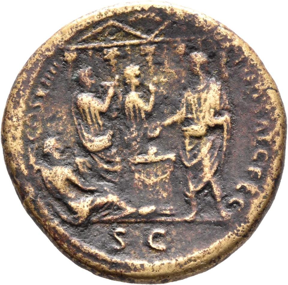 Domitian, copper-alloy dupondius, collection photograph Mainz-ID629, reverse