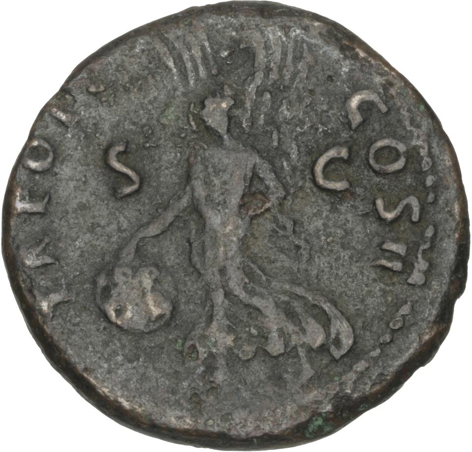 Trajan, Bronze as, collection photograph Herzog-ID56, reverse