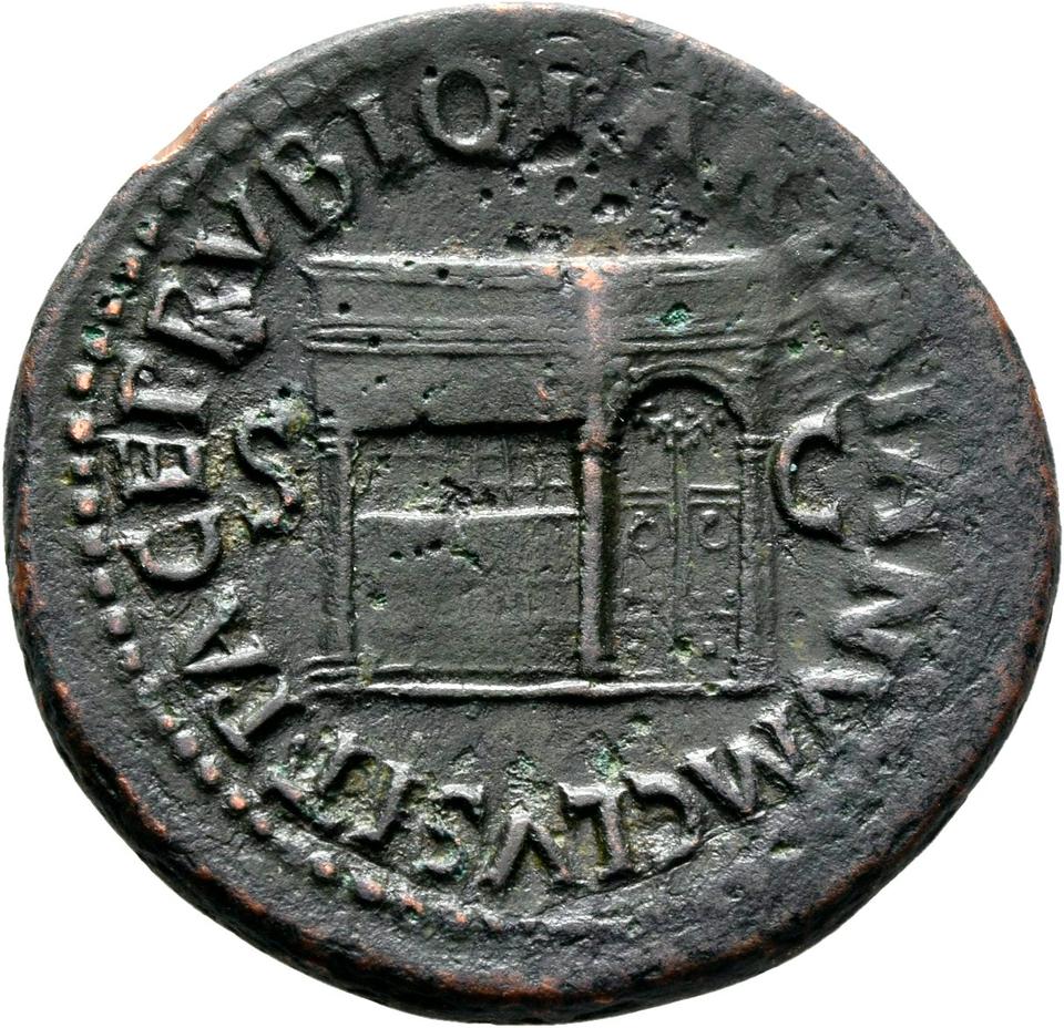 Nero, copper-alloy as, collection photograph Mainz-ID581, reverse