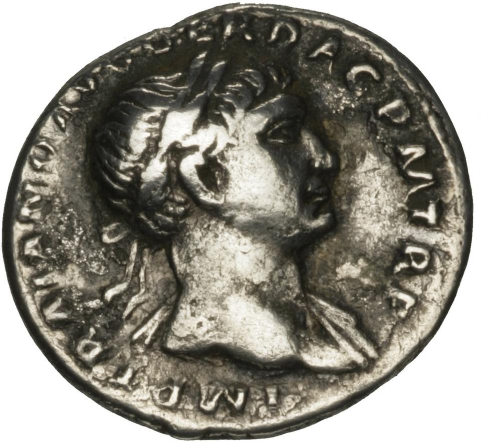 Trajan, Silver denarius, collection photograph Herzog-ID53, obverse