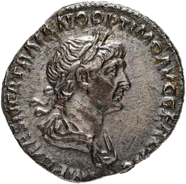 Trajan, Silver denarius, collection photograph Hamburg-ID574, obverse