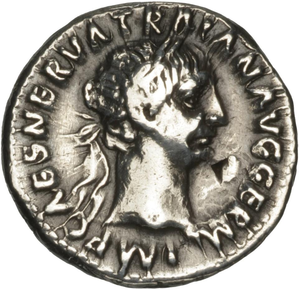 Trajan, Silver denarius, collection photograph Herzog-ID49, obverse