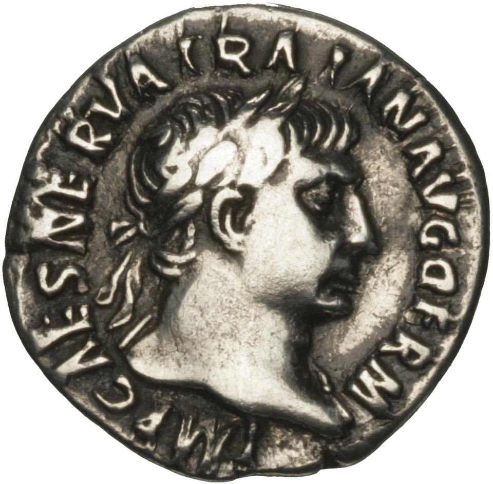 Trajan, Silver denarius, collection photograph Herzog-ID50, obverse