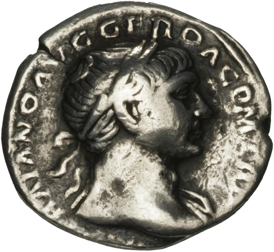 Trajan, Silver denarius, collection photograph Herzog-ID52, obverse