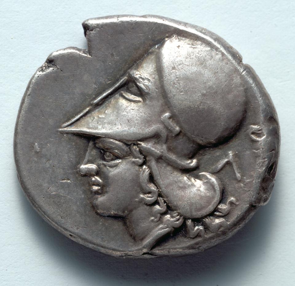 Leukas, Silver stater, collection photograph CMA-1917-978, reverse