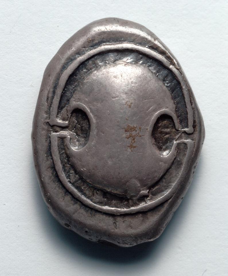 Thebes, Silver stater, collection photograph CMA-1917-997, obverse