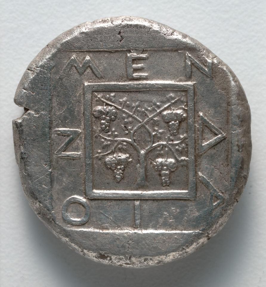 Mende, Silver tetradrachm, collection photograph CMA-1929-912, reverse