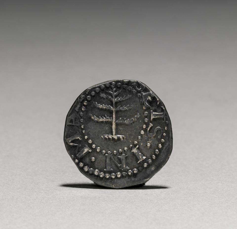 Massachusetts Bay, Silver sixpence, collection photograph CMA-1940-440, obverse