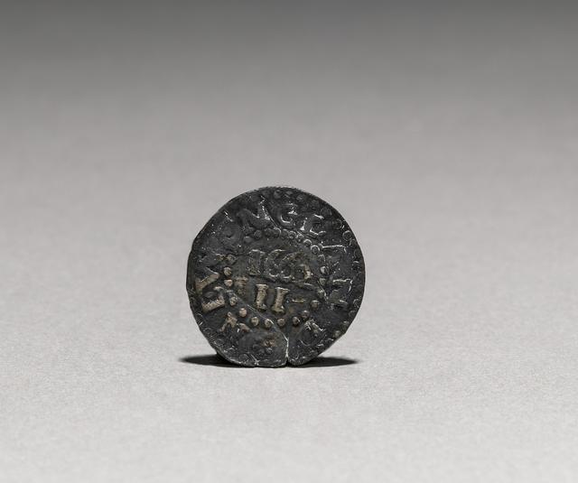 Massachusetts Bay Colony, Oak Tree Silver Twopence (1662), reverse