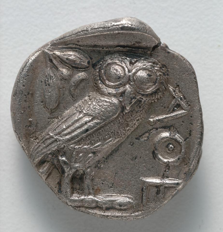 Athens, Silver tetradrachm, collection photograph CMA-1941-296, reverse