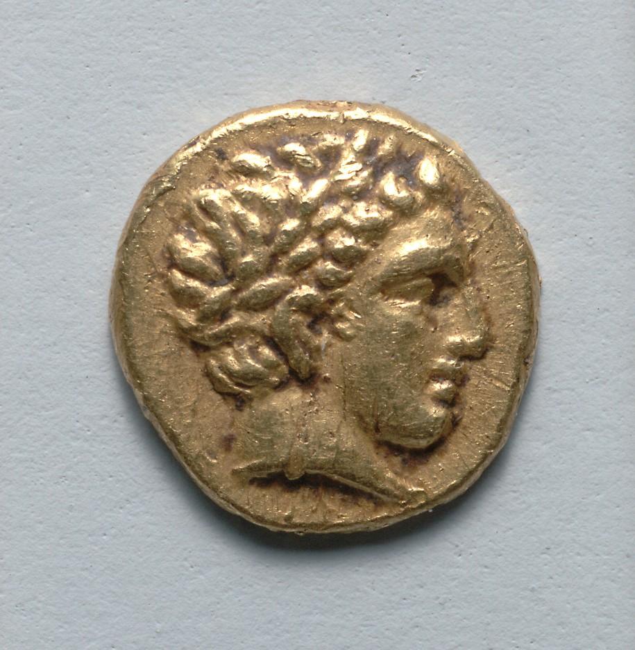 Philip II, Gold obol, collection photograph CMA-1942-163, obverse