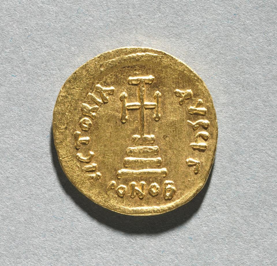 Heraclius and Heraclius Constantine, Gold solidus, collection photograph CMA-1968-56, reverse
