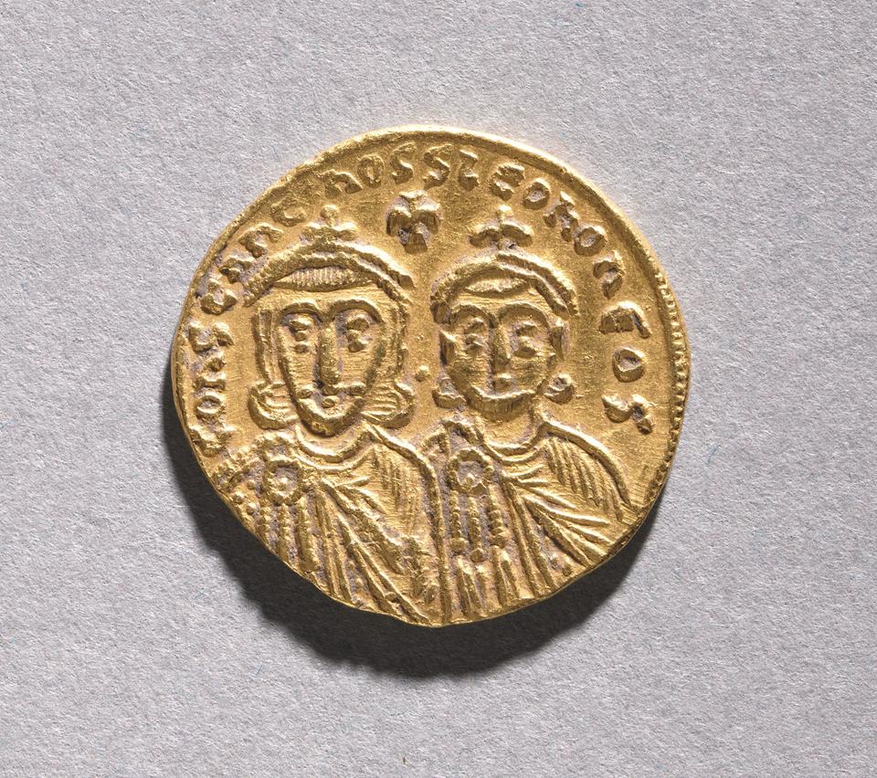 Constantine V and Leo IV, Gold solidus, collection photograph CMA-1968-59, reverse