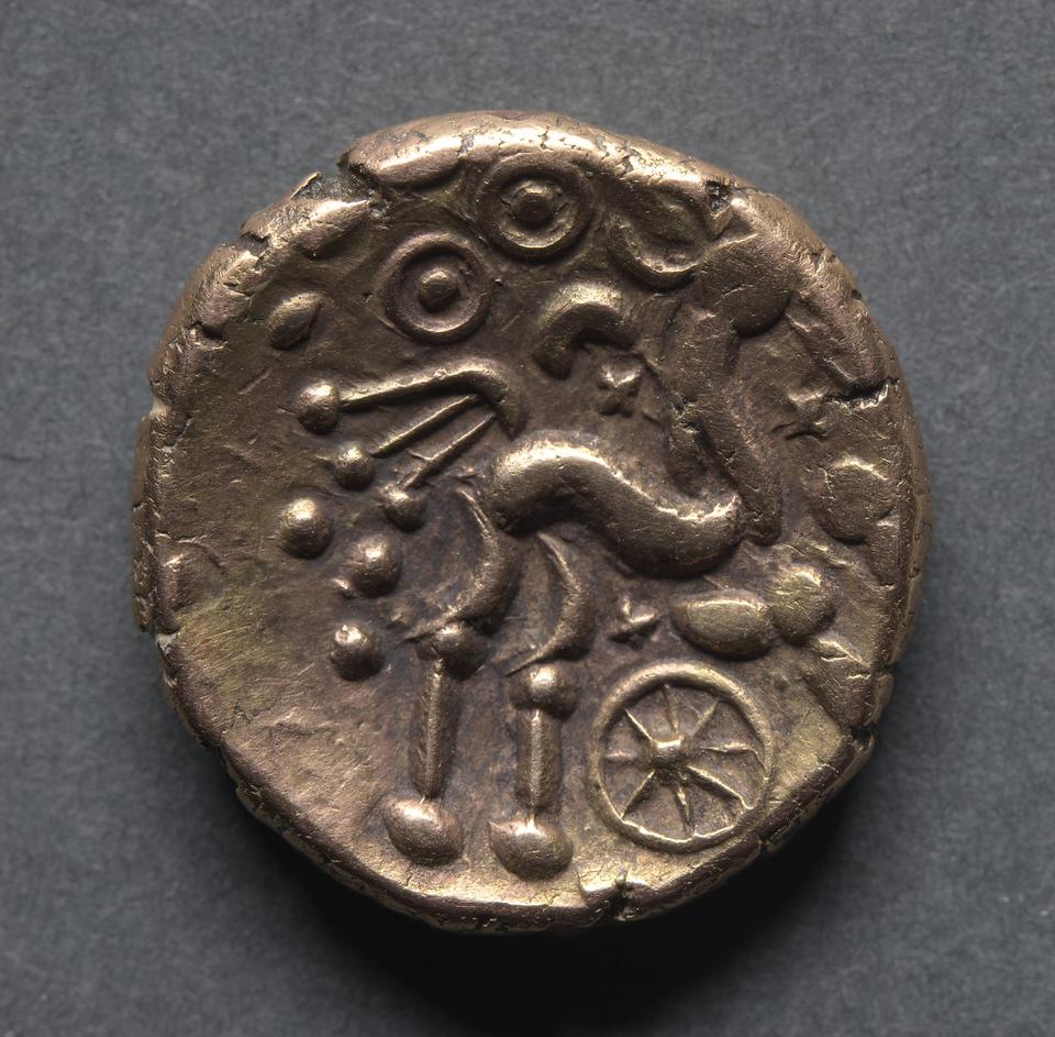 Bodvoc, Gold stater, collection photograph CMA-1969-155, reverse