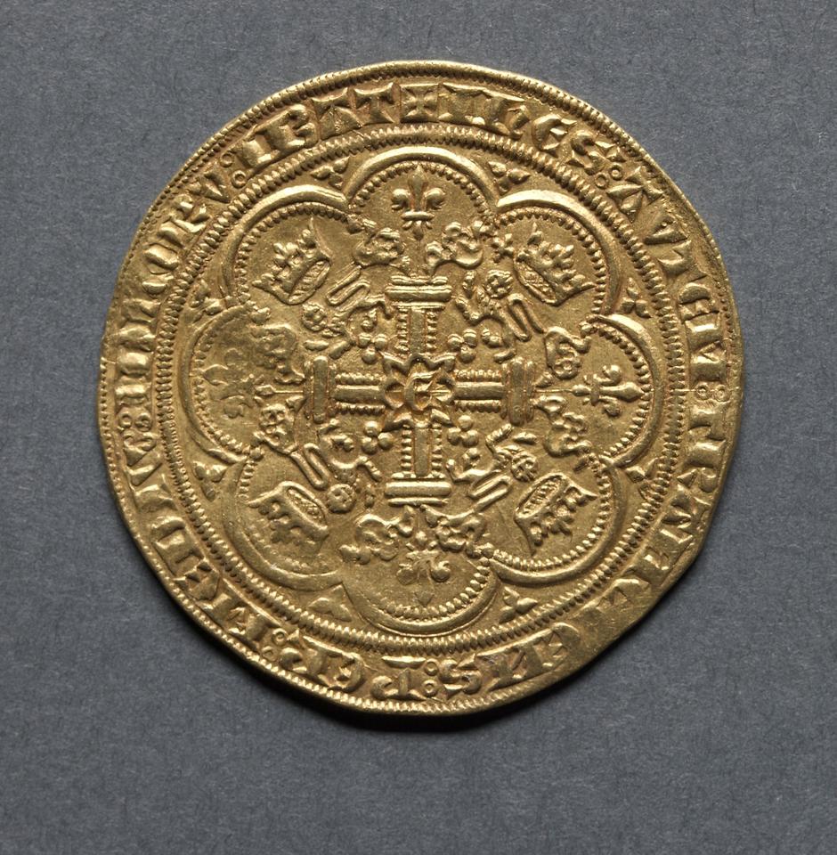 Edward III, Gold noble, collection photograph CMA-1969-160, reverse