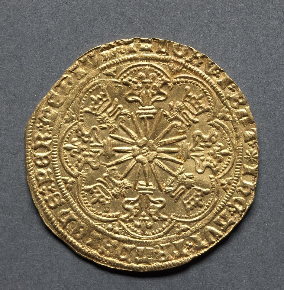 Edward IV, Gold ryal, collection photograph CMA-1969-166, reverse