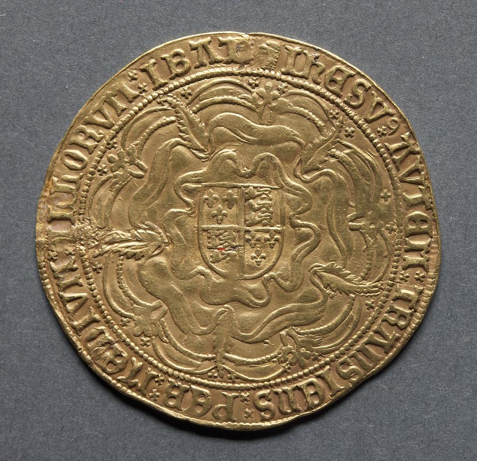 Edward VI, Gold thirty-shilling sovereign, collection photograph CMA-1969-177, reverse