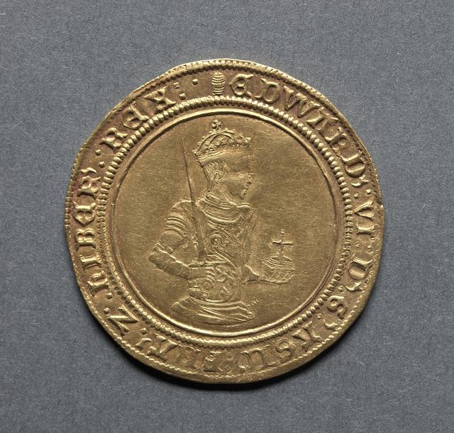 The Armored King: Edward VI’s Crown-Gold Sovereign of Twenty Shillings (1551–1553), obverse
