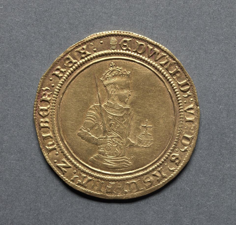 Edward VI, Gold twenty-shilling sovereign, collection photograph CMA-1969-178, obverse