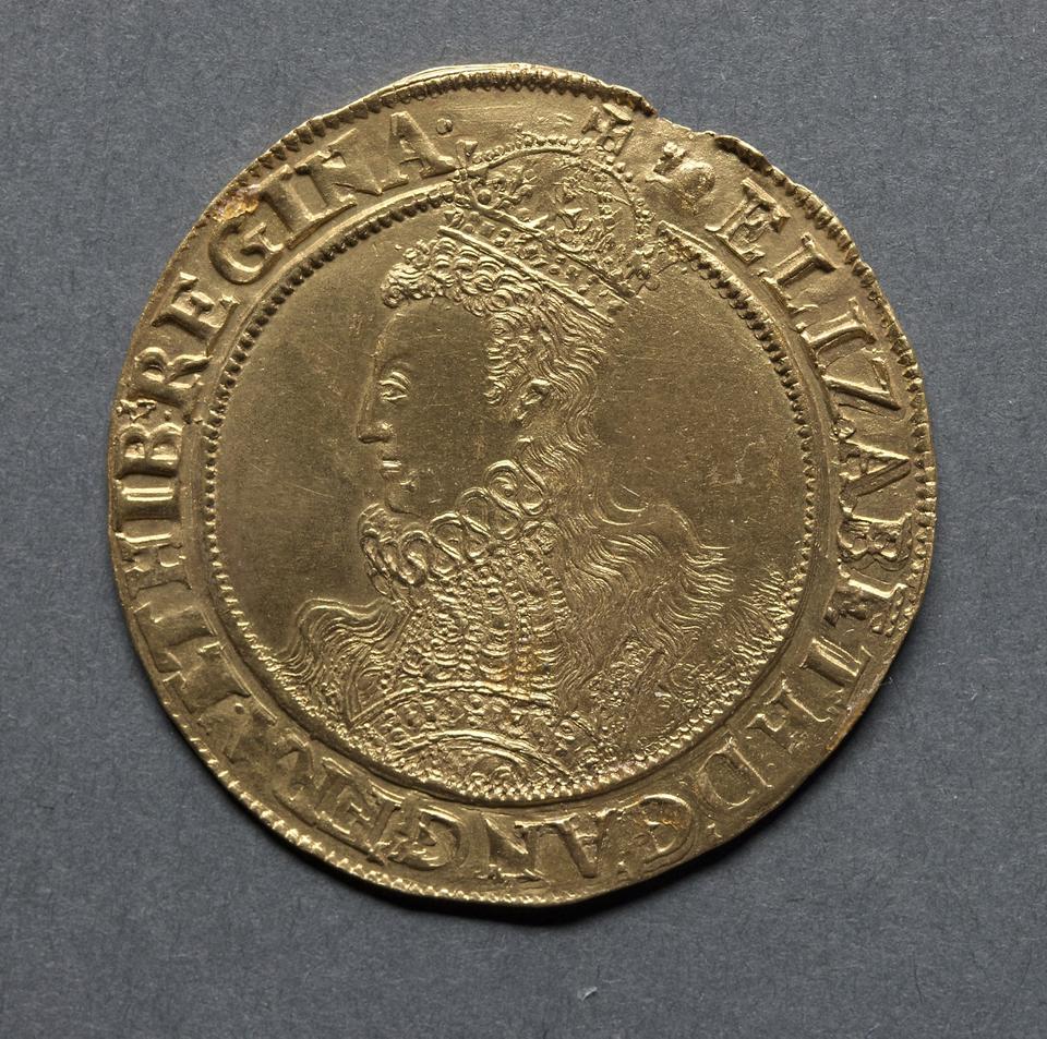 Elizabeth I, Gold pound, collection photograph CMA-1969-185, obverse