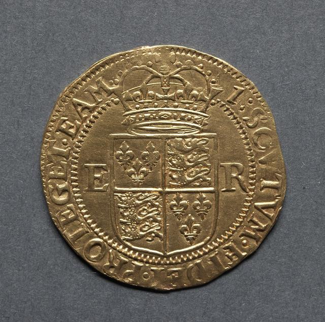 Elizabeth I Gold Half Pound (1601–1602), reverse