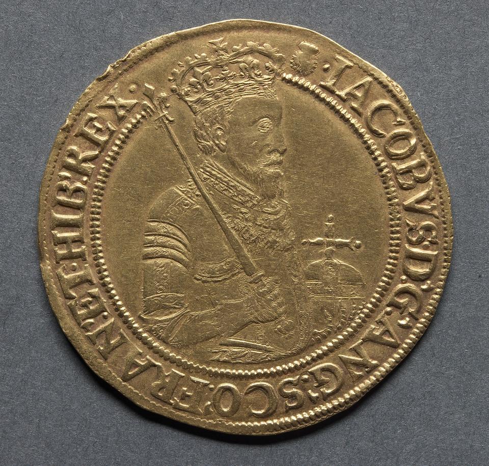 James I, Gold sovereign, collection photograph CMA-1969-188, obverse