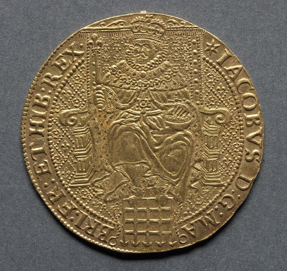 James I, Gold rose ryal, collection photograph CMA-1969-190, obverse