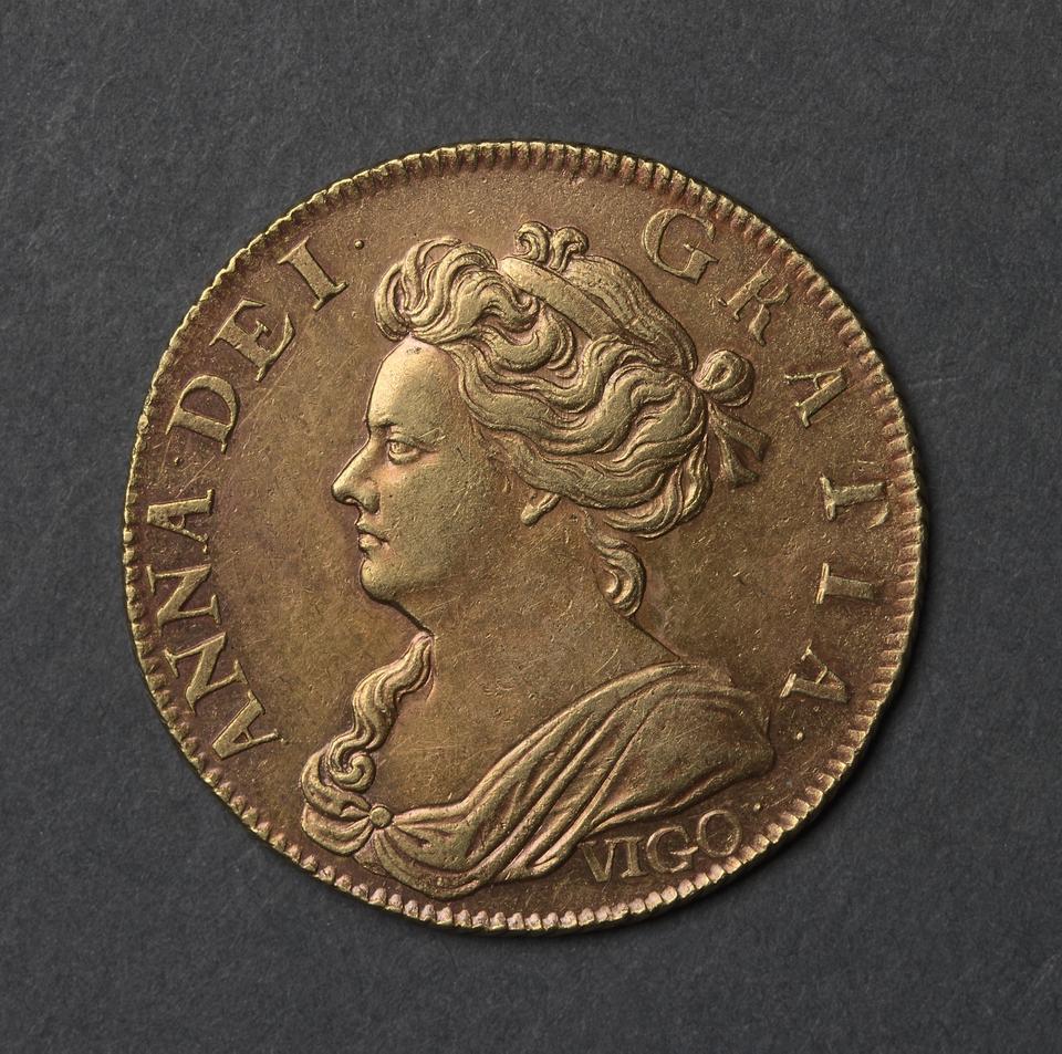 Anne, Gold guinea, collection photograph CMA-1969-204, obverse