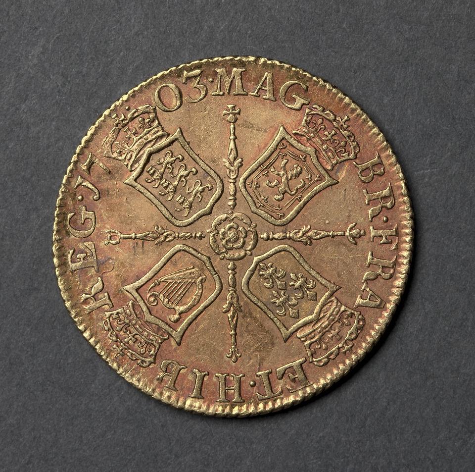 Anne, Gold guinea, collection photograph CMA-1969-204, reverse