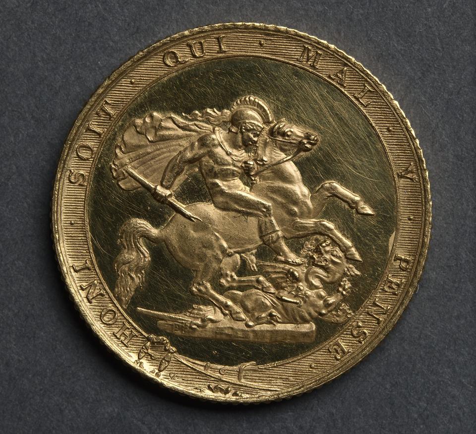 George III, Gold sovereign, collection photograph CMA-1969-212, reverse