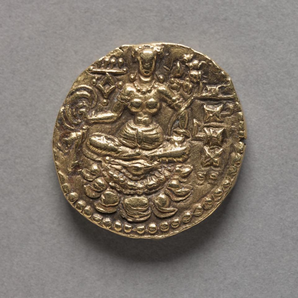 Chandragupta II, Gold dinar, collection photograph CMA-1977-62, reverse