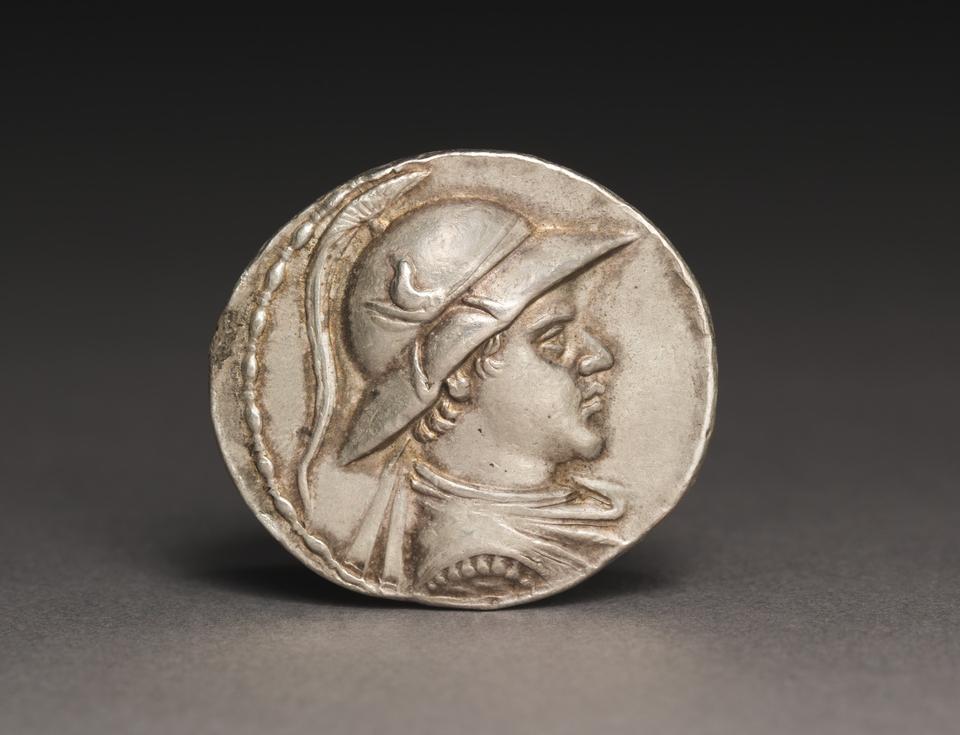 Eukratides I, Silver tetradrachm, collection photograph CMA-1999-319, obverse
