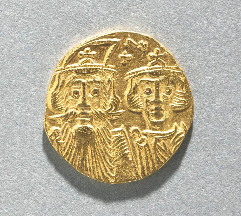 Constans II and Constantine IV, Gold solidus, collection photograph CMA-2012-22, obverse