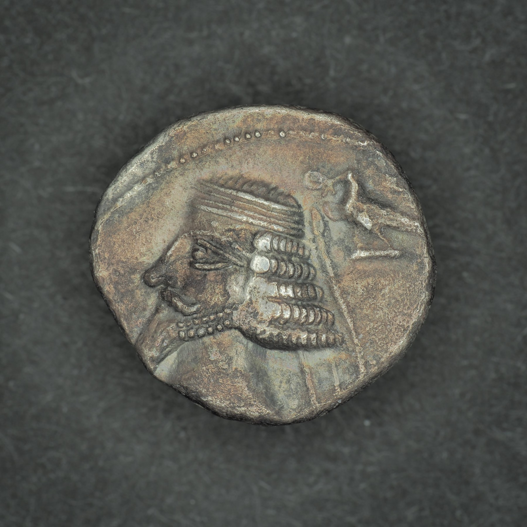 Phraates IV Silver Drachm Series: Typology, Epigraphy, and Iconography, obverse