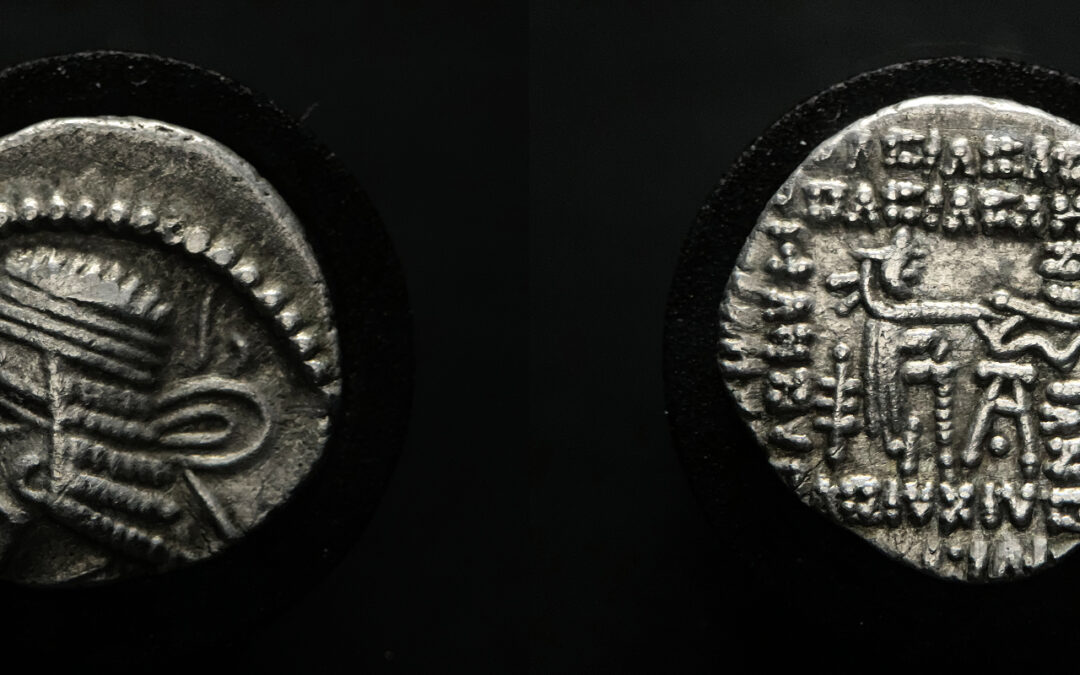 Rare Parthian Silver Drachm of Vologases I – Minted in Ekbatana, AD 51–78