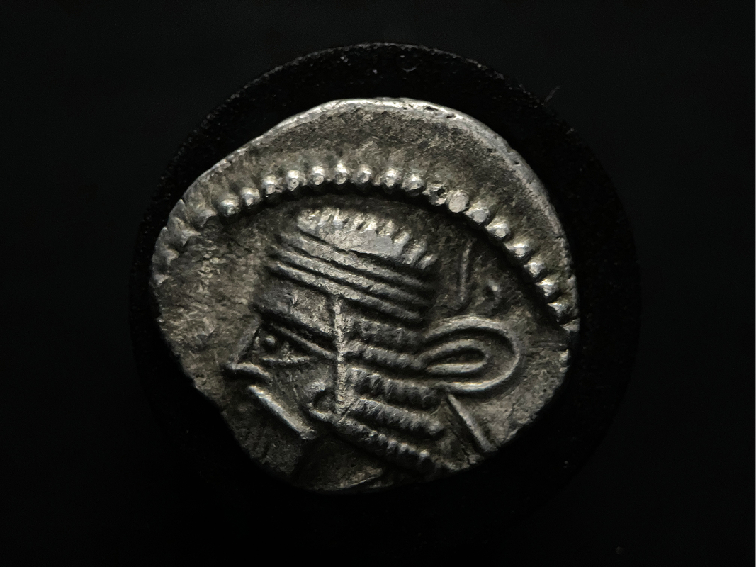 Obverse - Vologases I bust with detailed hair and diadem